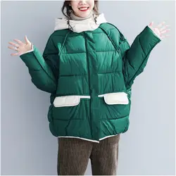 Для женщин фугу куртка короткие утолщенные лацканы хлопковое Стеганое пальто теплая зимняя беременность верхняя одежда для будущих мам