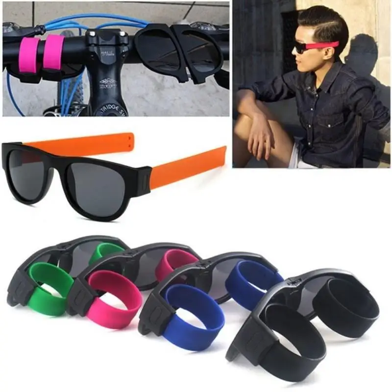 Креативные складные мужские женские солнцезащитные очки, браслет, поляризационные, походные очки, Oculos De Sol Masculino, браслет с застежкой, стекло
