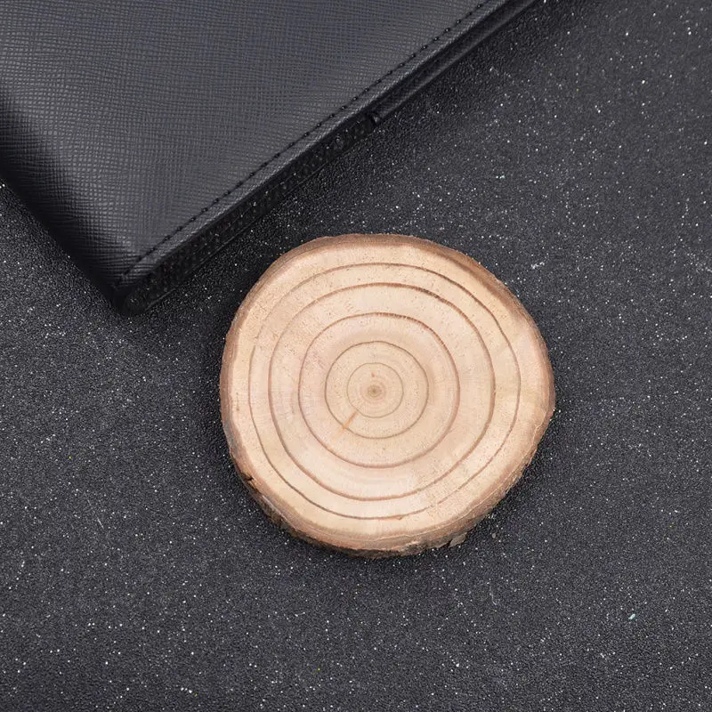 Natural Wooden Slice Cup Mat Coaster Tea Coffee Mug Drinks Round Holder Random