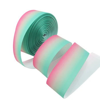 

David accessories 2'' 50mm Gradient color rainbow star arrow plaid polyester ribbon 50 yards,DIY handmade materials,50Yc3685