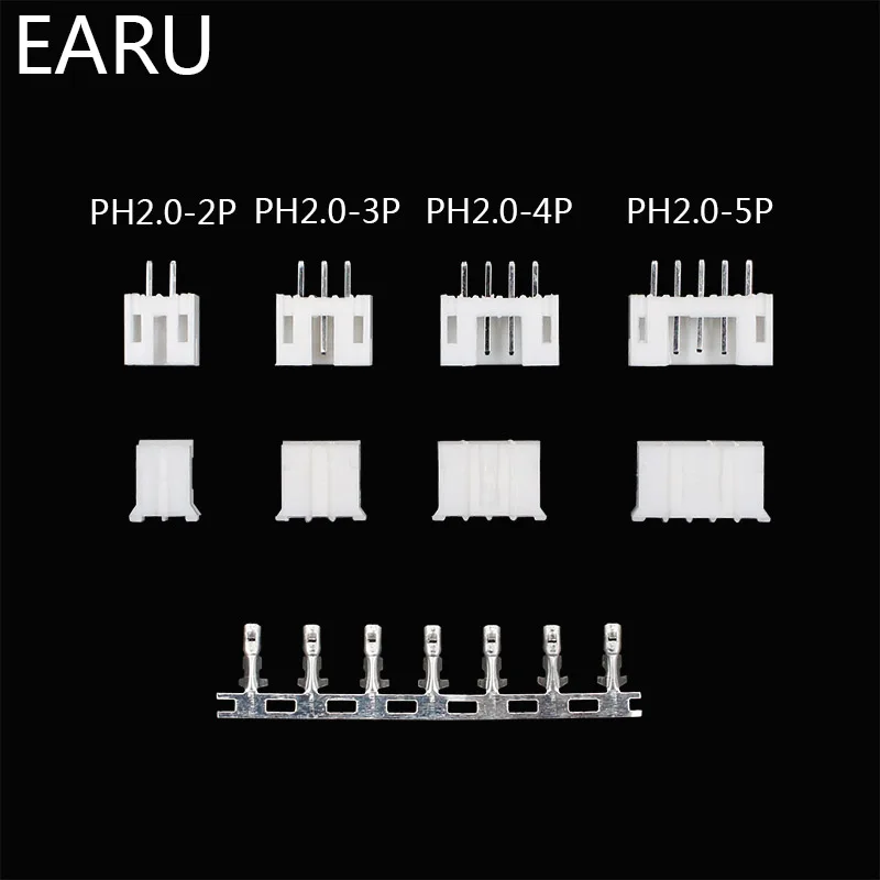 230 шт. PH2.0 2p 3p 4p 5 pin 2,0 мм Шаг клеммный комплект/корпус/контактный разъем JST разъем провода соединители адаптер комплекты формата XH Box