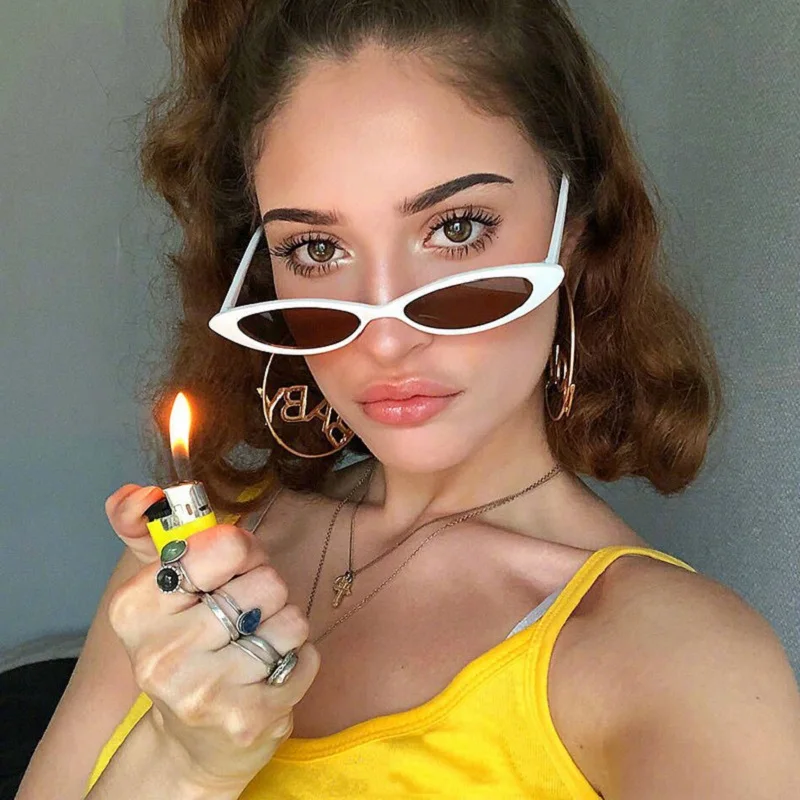 

2019 Vintage Cat Eye Sunglasses Women Brand Designer Zonnebril Dames Small Oval Sun Glasses Shades Lunette de soleil femme