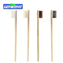 Genkent 4 шт. для взрослых Экологичная деревянная зубная щетка новинка бамбуковая зубная щетка Capitellum бамбуковое волокно деревянная ручка