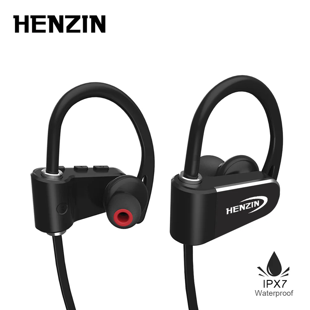 HENZIN Bluetooth Earphone Waterproof IPX7 Wireless Sports Headphone