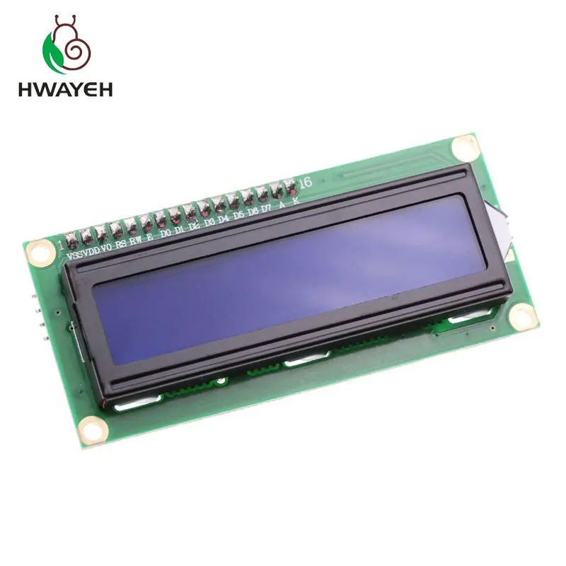 Модуль адаптера для arduino LCD 1602 + I2C синий экран IIC/I2C | Электронные компоненты и