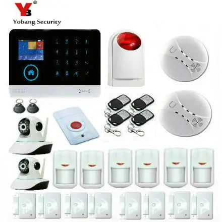 

Yobang Security Wireless Home Security WIFI GPRS GSM Alarm system APP Remote Control Wireless Smoke Detector