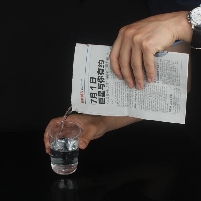2019 Новый пить воду газета крупным планом газеты Скрытая воды фокусы реквизит