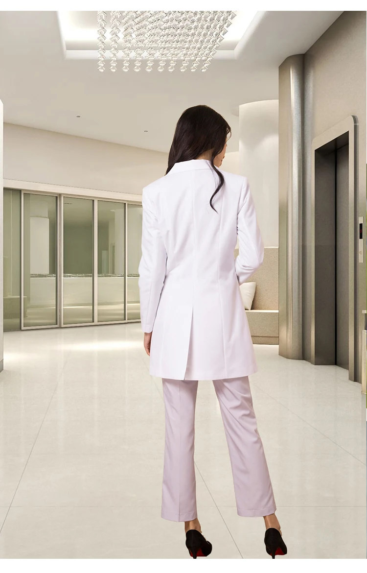 Модная Больничная одежда для медсестер с логотипом на заказ с длинным рукавом, униформа для красоты, рабочая одежда без морщин, униформа медсестры-Ruyi Liuli