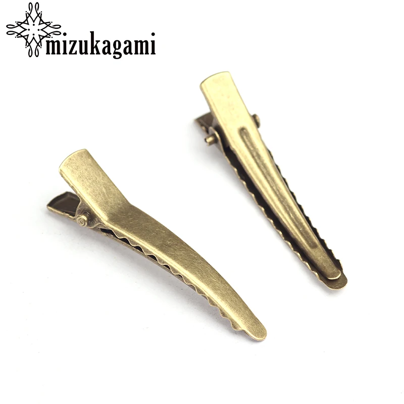 

10pcs/lot Brown Single Prong Alligator Clips Have Teeth Boutique Hair Clips Hairpins For DIY Bow Headwear Accessories