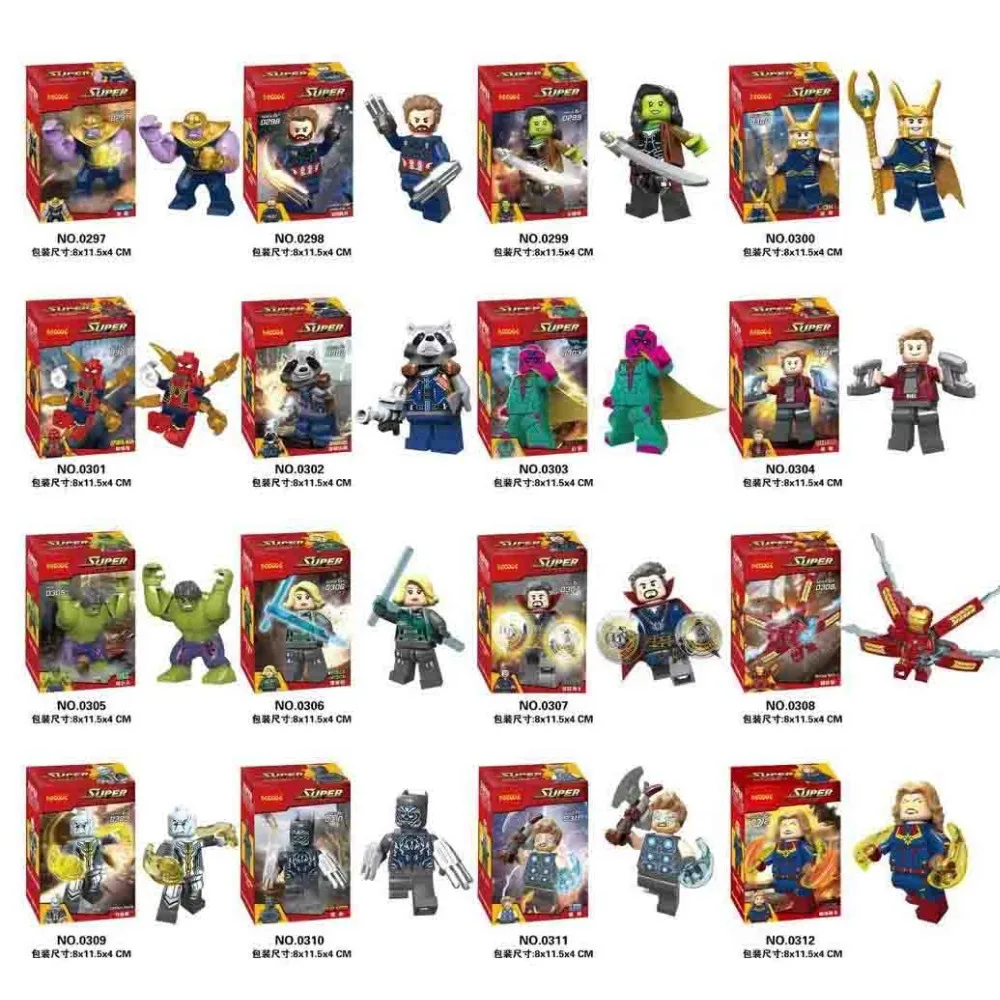 

16pcs/lot Decool superhero Armed Deadpool building blocks bricks toys for children EDC technic FIT for minifigure for gifts