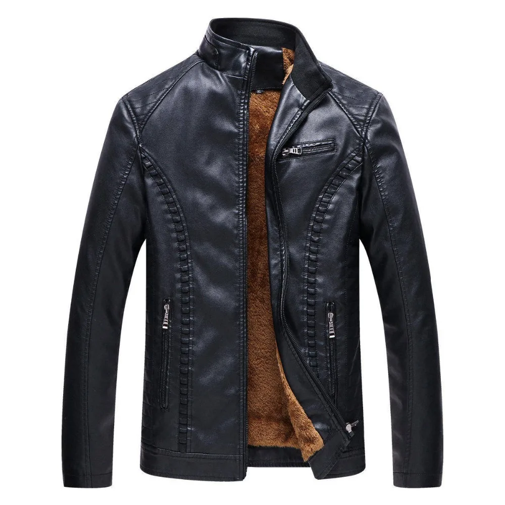 

BOLUBAO New Winter Men Leather Jackets Men Motorcycle Keep Warm Leather jackets Fashion Brand Men's Fleece Leather Jacket Coat