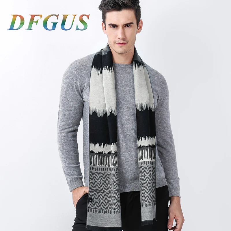 Men's Luxury Brand Business Winter Scarf Autumn Classic Cashmere