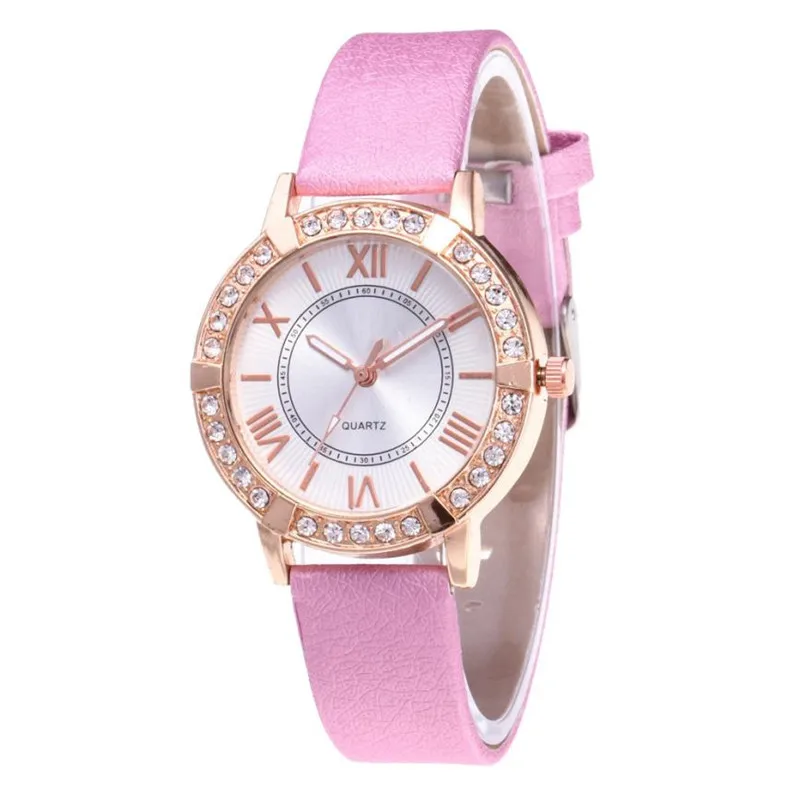 Часы женские модные часы Роскошные брендовые кварцевые часы женские кожаные часы Элегантные часы Relogio Feminino часы подарок# C - Цвет: G