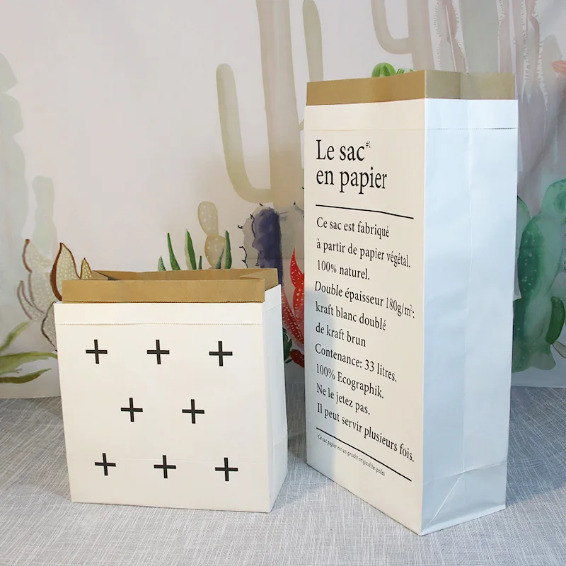 LF Sxsounai ثلاثة الأبعاد نوع كرافت ورقة حقيبة الإبداعية المنزل التشطيب حقيبة تشكيلة زهور حقيبة التخزين سطح المكتب الديكور