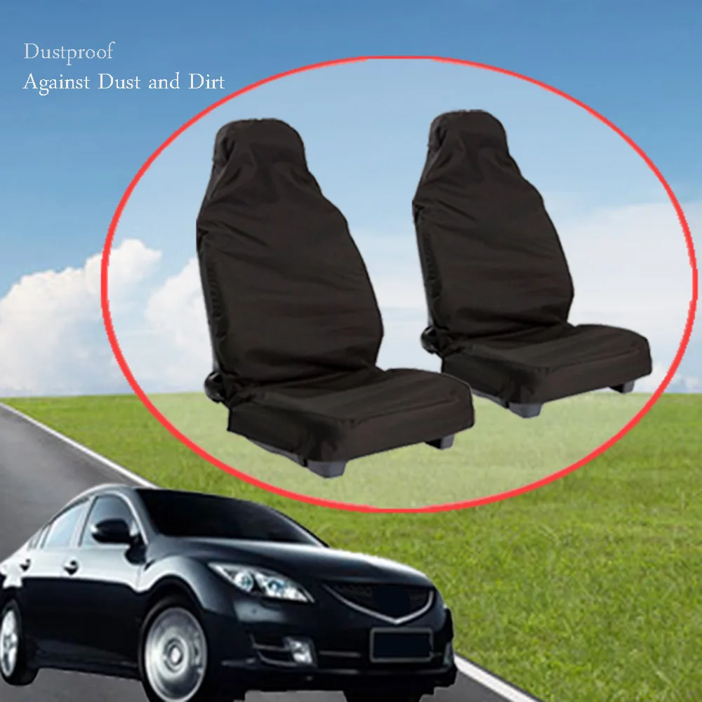 

2Pcs/Lot Black Polyester Car Seat Cover Protection Cushion Cover Protecter Dust-Proof Anti-fouling For Car Repair