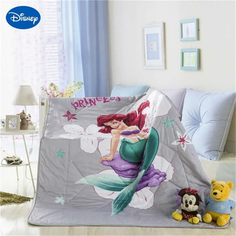 Disney Принцесса-Русалочка Ариэль печать декоративное полотенце постельные принадлежности для девочек Детская Спальня Декор двойной queen Размер в различных стилях