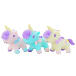 1 шт. 18 см Kawaii единорог плюшевые игрушки укомплектованы животное лошадь кулон дети любят кукла моды брелки милый подарок для девочек детей
