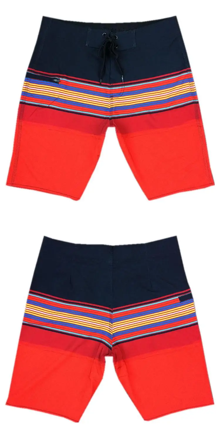 Новинка, Брендовые мужские пляжные шорты из спандекса, 4-way, эластичные, быстросохнущие, водонепроницаемые, пляжные шорты, бермуды, шорты, повседневные шорты - Цвет: Dark Red