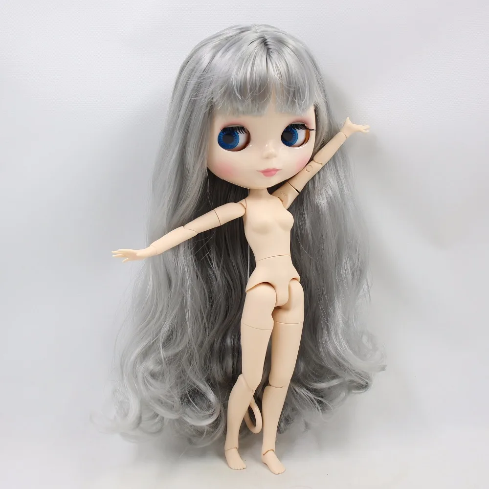 Кукла ICY DBS Blyth серые волосы с челкой белая кожа сустав тело 1/6 30 см BL9084|Куклы| |