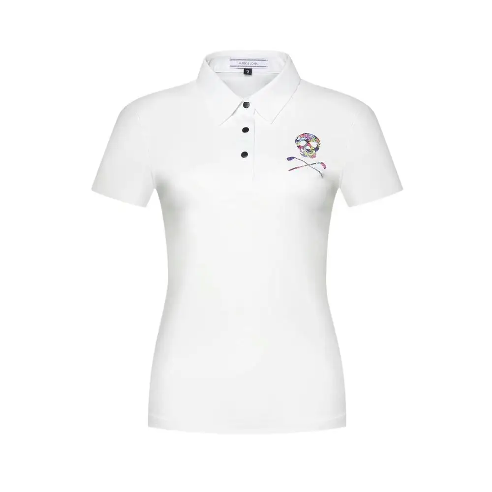 

New Lady's Summer Skull MARK LONA Golf Training T Shirts Short Sleeve Outdoor Sports M/L Golf T-Shirt