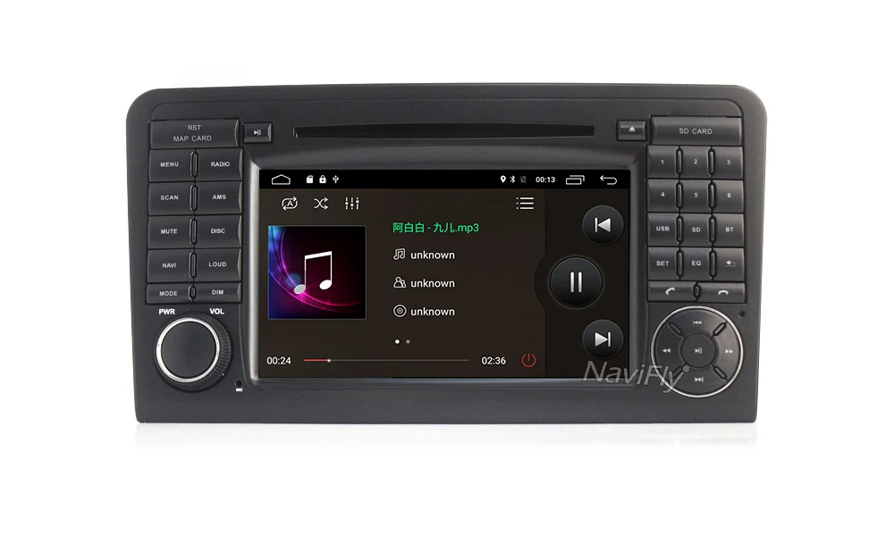 Sale NaviFly 7 inch 2 din Android7.1 car dvd radio for Mercedes/Benz/ML ML350 L450 ML500/GL CLASS W164 GL320 GL350 GL420 car gps 10