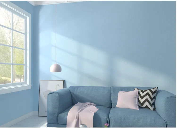 Nordic современный темно-синее небесно-голубое синее море синий серии Solid Цвет обои для стен Гостиная Спальня обои, нетканые