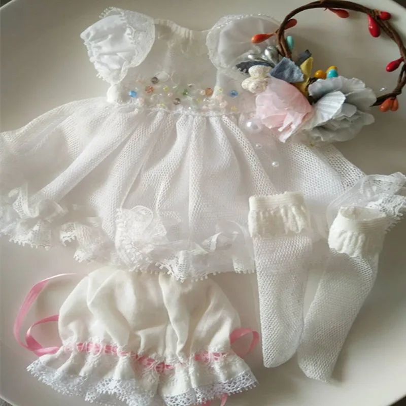 6 bjd doll yosd dress set