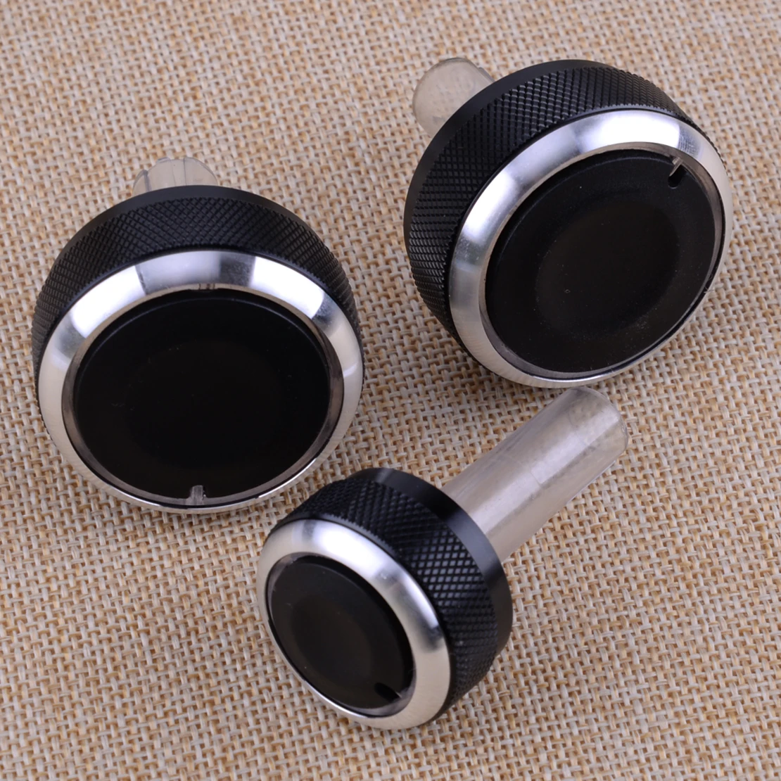 

DWCX 3pcs Black Car AC Heater Dash Climate Control Switch Panel Knobs Buttons Fit For Skoda Octavia Superb MK1 2002 2003 2004