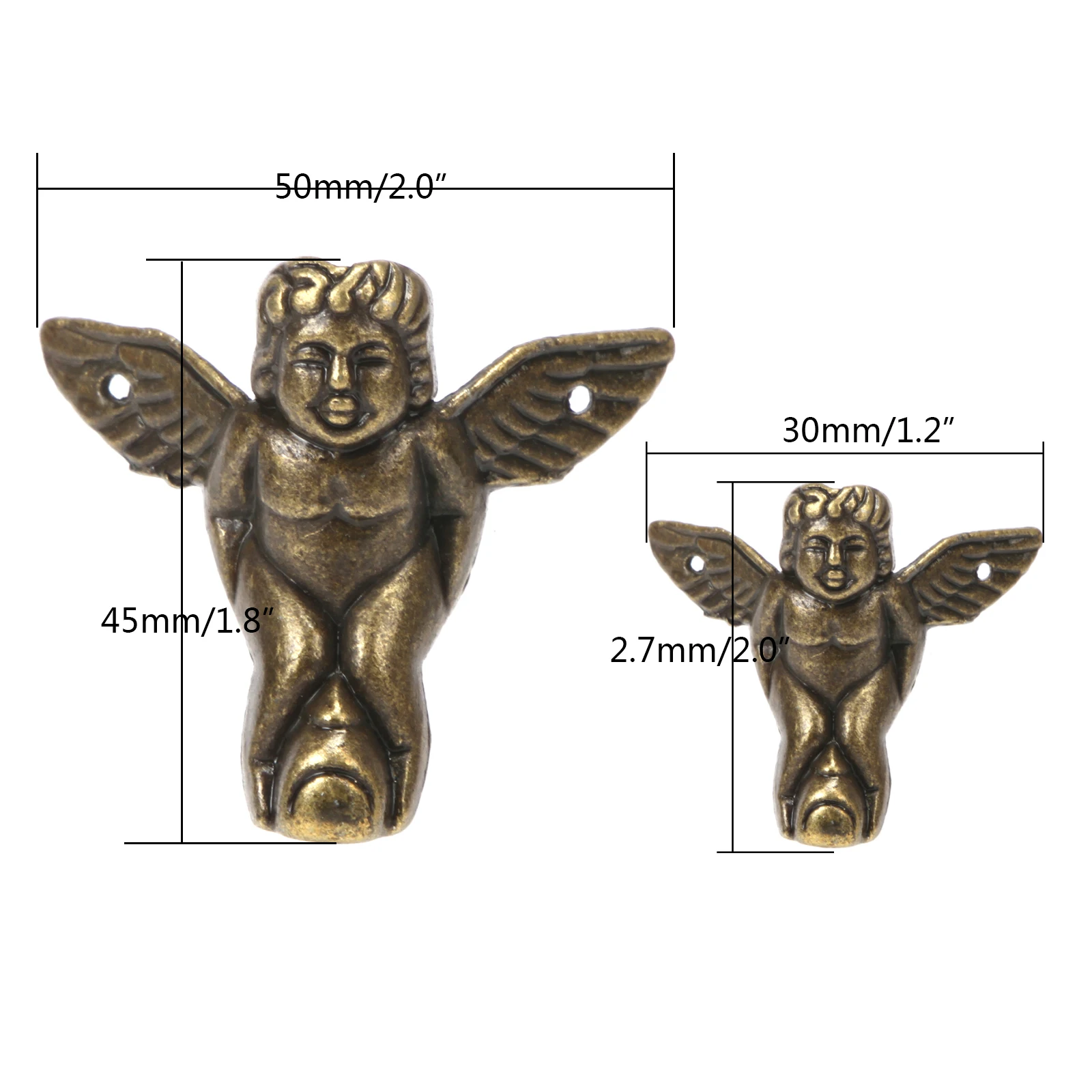 

4pcs Antique Wood Box Feet Leg Corner Protector Triangle Rattan Carved Decorative Bracket For Furniture Hardware with Screw