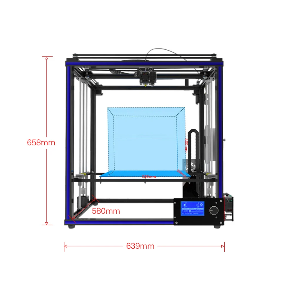 Tronxy X5SA DIY 3d принтер Наборы двойной оси Z Большой размер печати 330*330*400 мм с LCD12864 экран металлическая рамка высокая точность