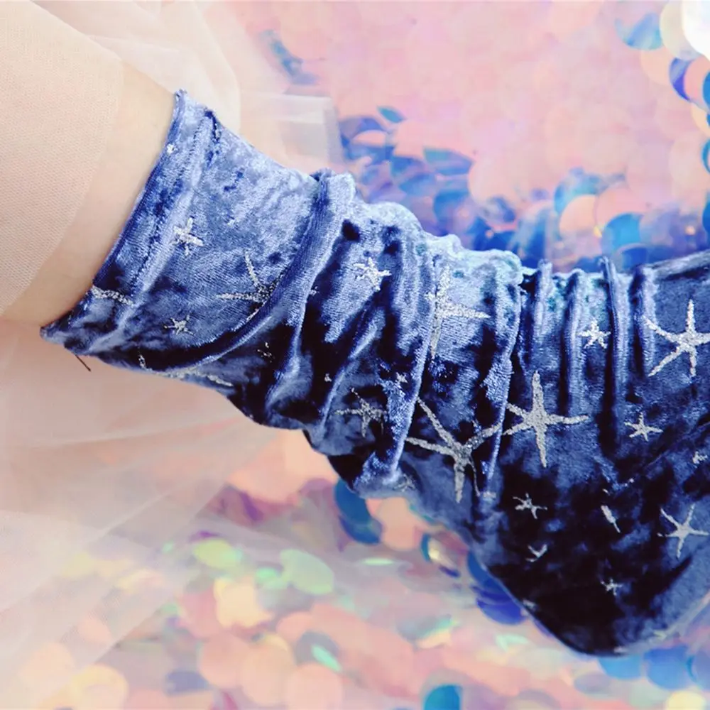 1Pair Fashion Women Girls Harajuku Funny Cute Rabbit Velvet Socks Winter Warm Soft Elastic Handmade Doll Shiny Stars Hosiery