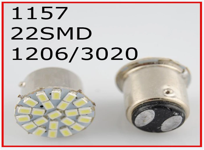 200x1157 BAY15D P21/4 Вт 22 SMD 22 светодиоды 3020 автомобиля smd led изгоев лампы 1206 SMD поворотов назад фонарь белый