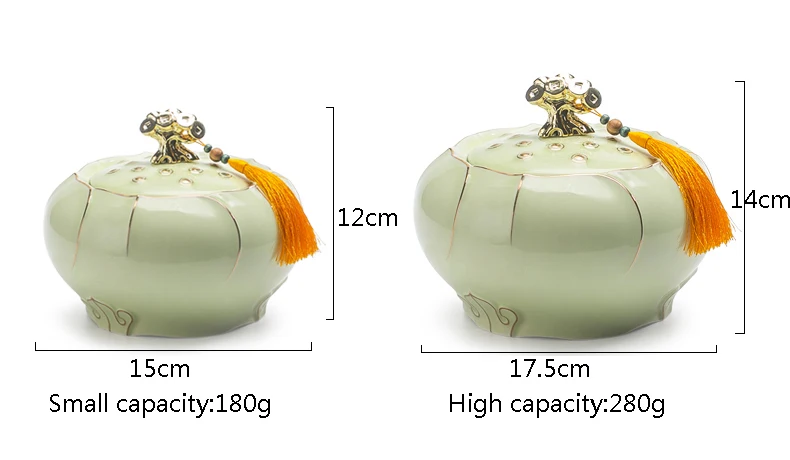 Лотоса творчества керамическая банка чайный набор кунг-фу контейнеры для чая емкость для приправ герметичный горшок бак Кофе бобы, орехи хранения подарочная коробка, фляга