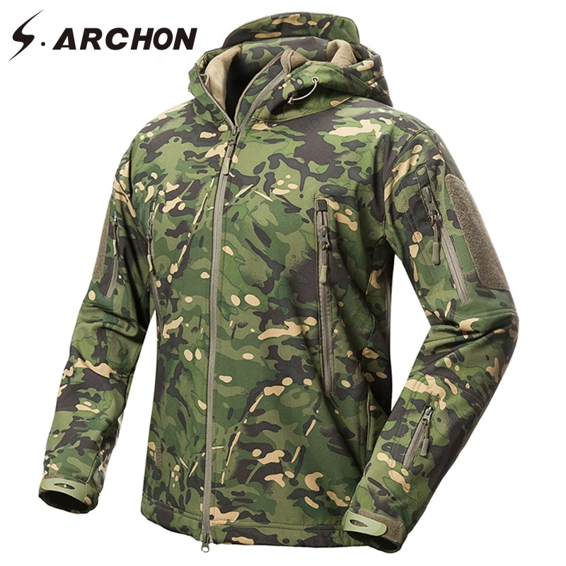 Мужская камуфляжная куртка S.ARCHON тактическая водонепроницаемая в стиле милитари - Фото №1