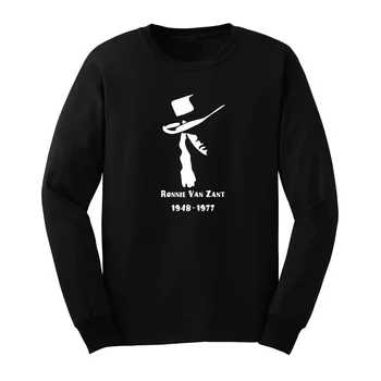

Mens Ronnie Van Zant Fans Long Sleeve T-Shirts Casual Men Tee