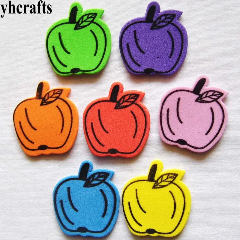 

1bag/LOT.Colorful apple foam stickers Baby room decoration Kindergarten ornament Kids craft diy toys Early learning Handmade