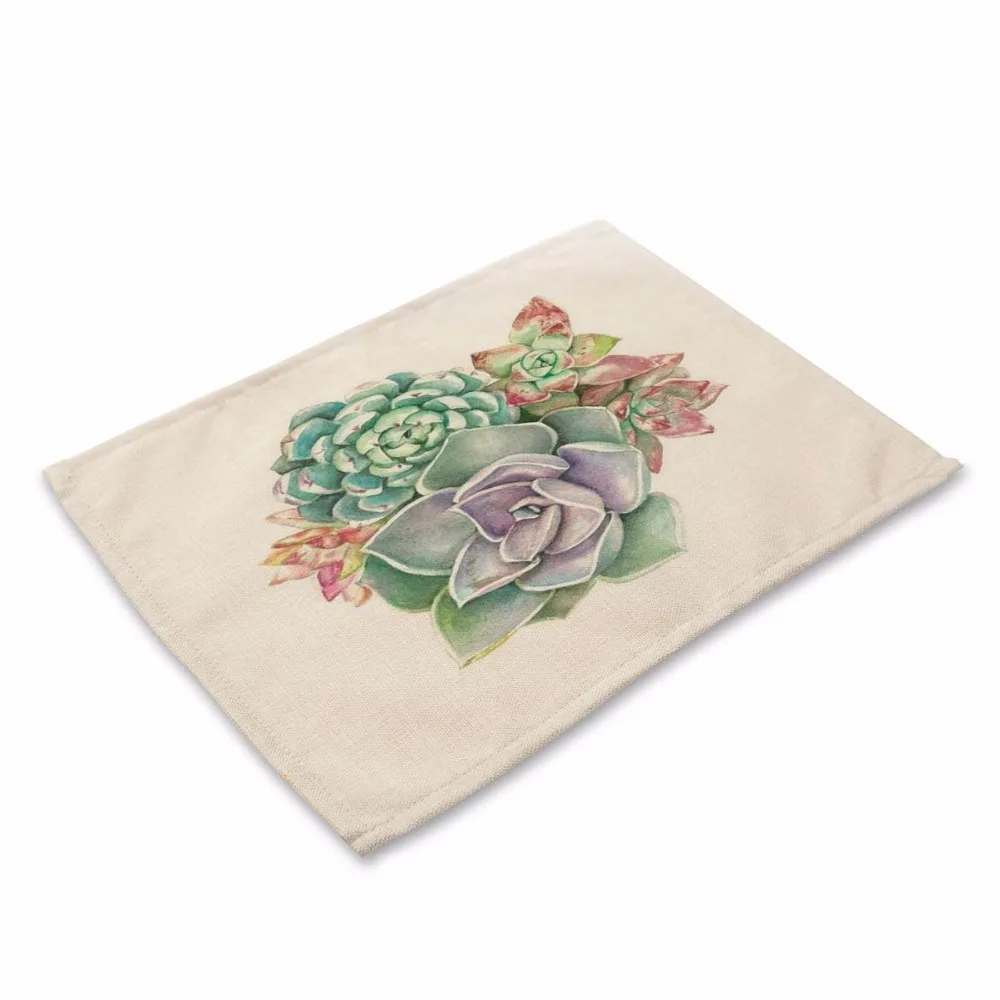 Simple Plants Pattern Table Mat Kitchen Decoration Placemat Table Napkin For Wedding Dining Accessories Table Mat