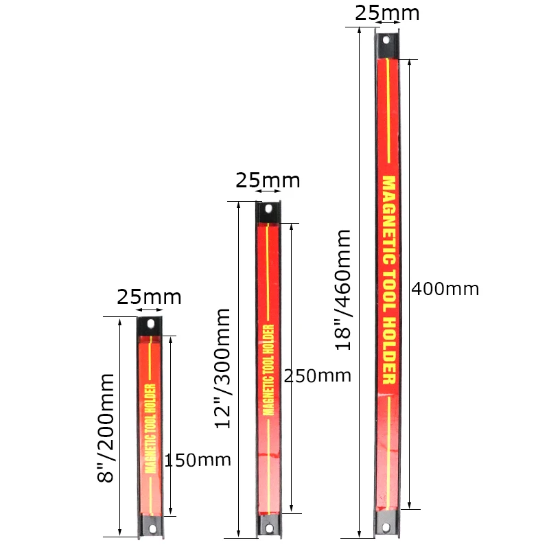 " /12"/1" магнитный держатель для инструментов органайзер для бара стеллаж для хранения инструмента с сильным магнитом для хранения для гаражной мастерской металлические инструменты