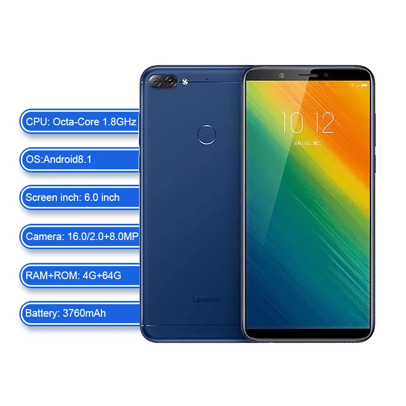 Lenovo K9 Note fingerprint 4G SmartPhone 4GB RAM+64GB ROM Snapdragon 450 Octa-Core Dual Rear Camera 16MP OTG 3760mAh GPS OTG