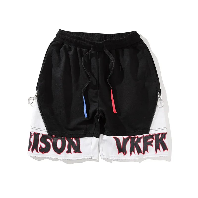 Patwork String Mens Shorts Bermuda Hombre Hip Hop Skateboard Steetwear