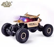 1:18 4dw 2.4 ГГц 4×4 с свет электрический Metal Rock сканеры ралли двойной Двигатель Bigfoot Дистанционное управление модель автомобиля игрушечные лошадки для Обувь для мальчиков