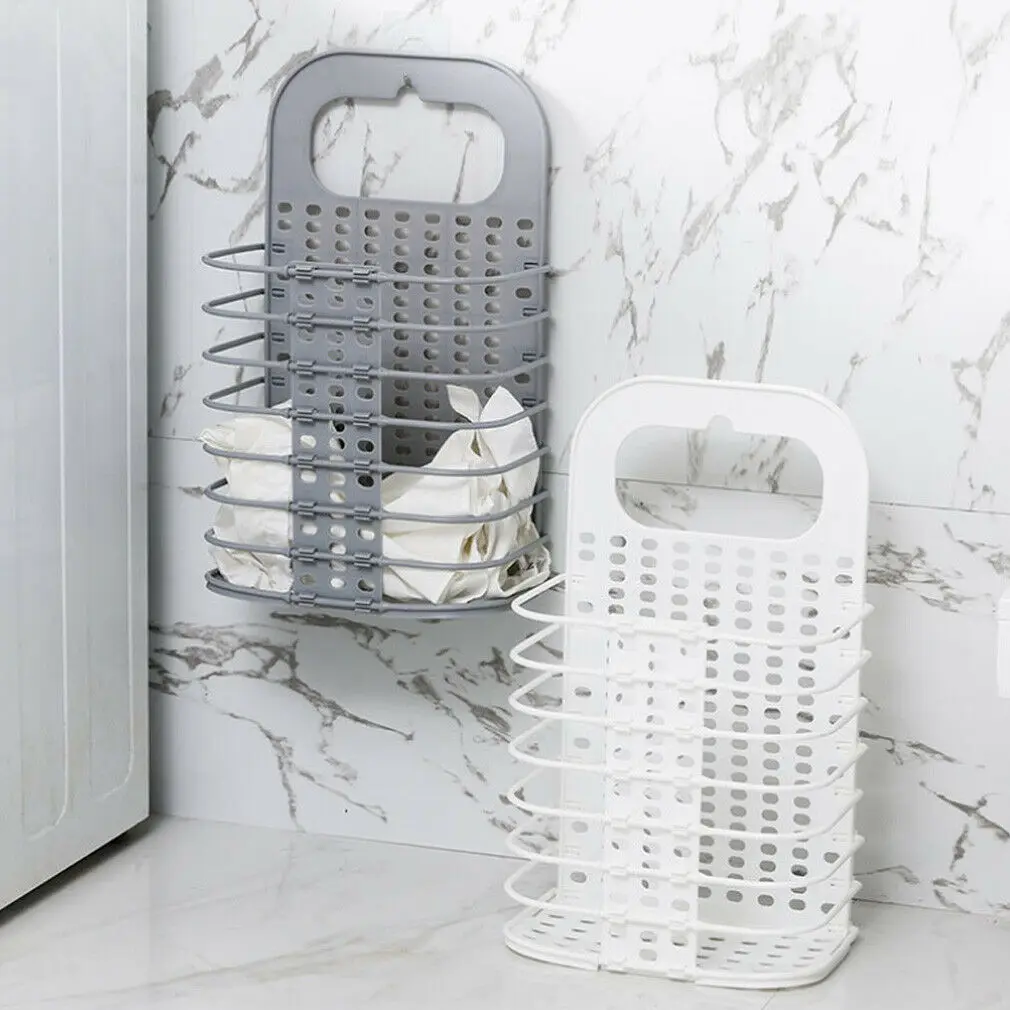 Wall mounted Laundry Baskets Foldable Storage Hamper Portable Clothes