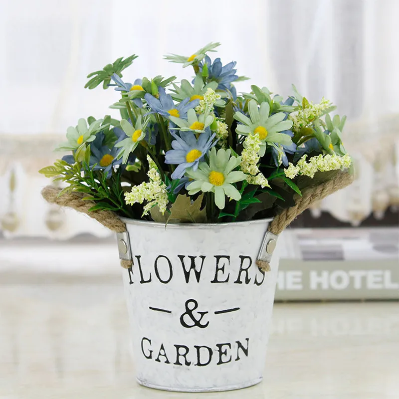 

Nordic Decoration Iron Metal Flower Pot Flower Barrel Flower Implement Vases for homes