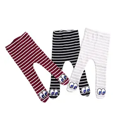 Одежда для малышей боди-комбинезоны хлопковые теплые зимние осенние детские чулки чулочно-носочные изделия в полоску милые штаны для