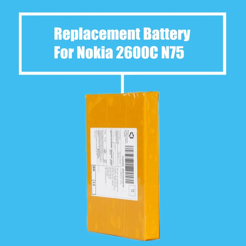 10 шт./упак. сменный аккумулятор 870 мАч для Nokia N75/N7510S/2600C/7510A/2608 высокое качество |