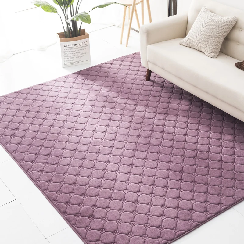 

Living Room Sofa Rug Simple Fashion Living Room Carpet Bedroom Non-slip Large Rug Coral Fleece Home Tatami Decorative Floor Mat