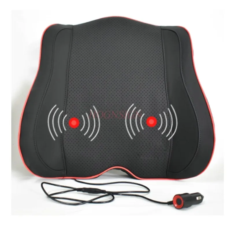 Ventilation Car Lumbar Cushion Waist Summer Vehicles Seat Back Pad Massage Memory Cotton Electric Driver Body Support Vibrator | Красота и