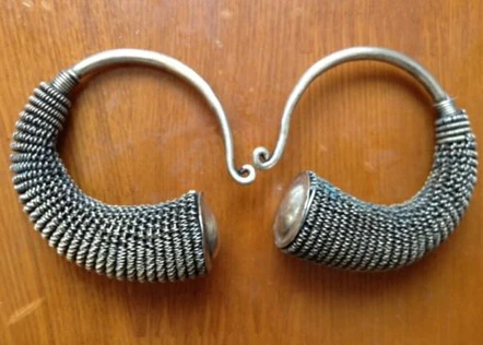

HOT SELL - > 13378 FOLKVISION ETHNIC TRIBAL MIAO HANDMADE EARRINGS -Top quality free shipping