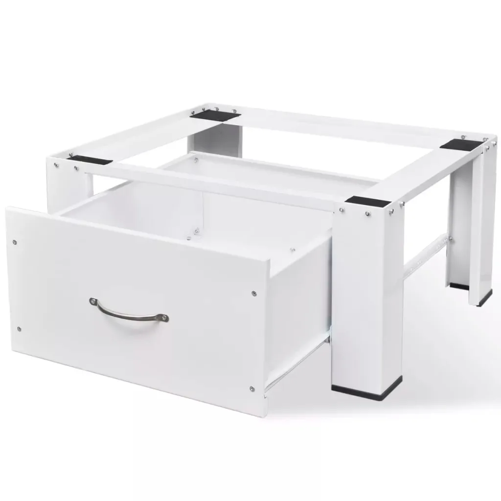 

VidaXL Washing Machine Floor Stand Refrigerator Floor Trolley Fridge Stand Washing Machine Holder With Drawer