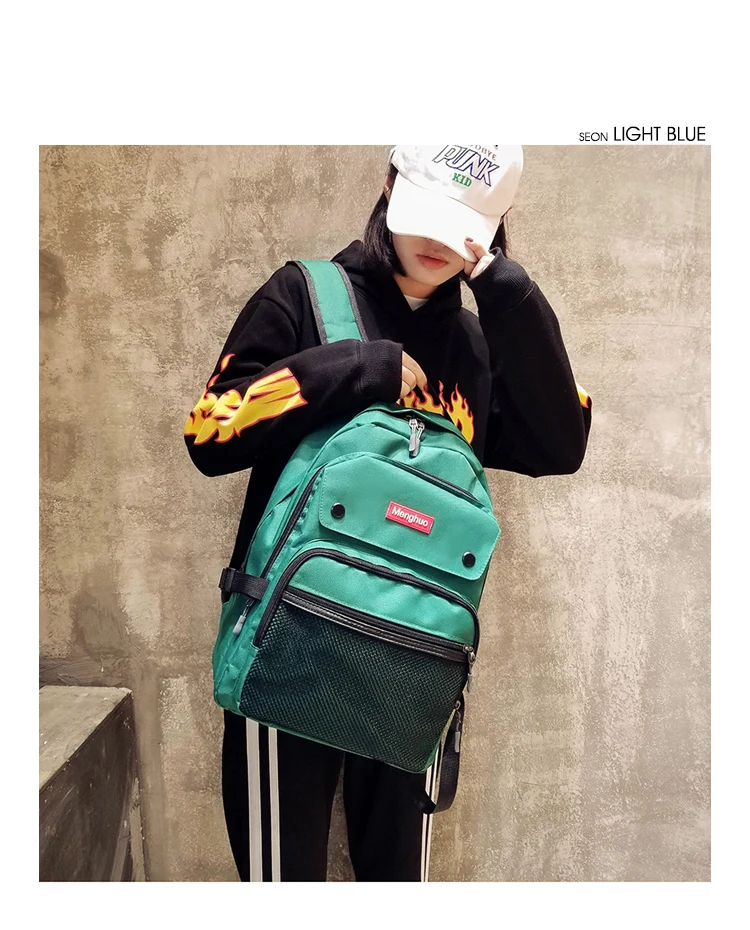 2017 Women Backpacks For Teenage Girls Youth Trend Schoolbag Student Bag Menghuo BRAND Nylon Waterproof Laptop Backpack Mochilas (13)